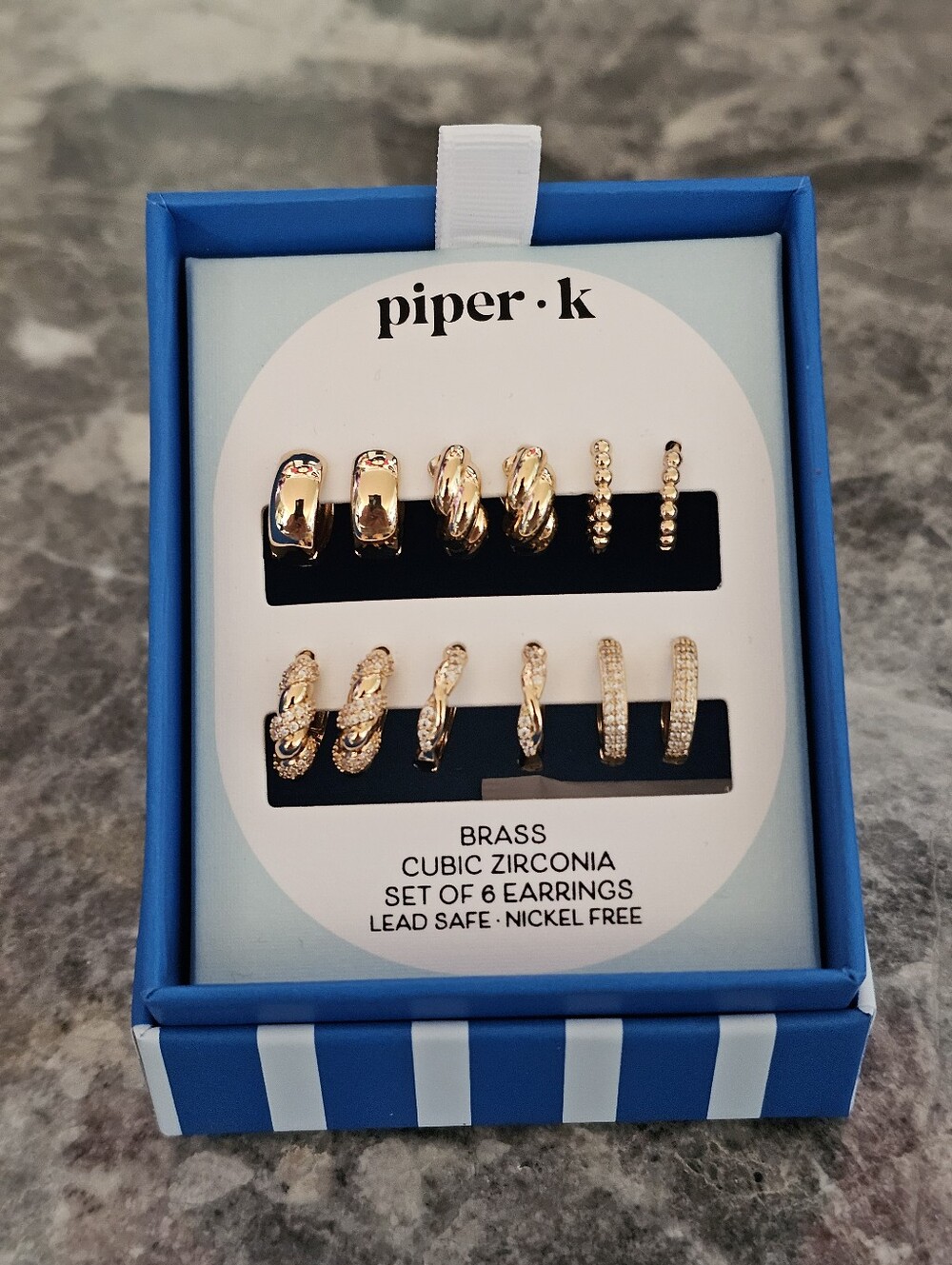 piper·k Gold-Tone Cubic Zirconia 6-Pair Earring Set